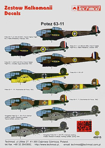 Techmod TM48815 1:48 Potez 63-11