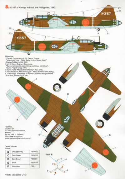 Techmod TM48817 1:48 Mitsubishi G4M1 'Betty' Pt 2