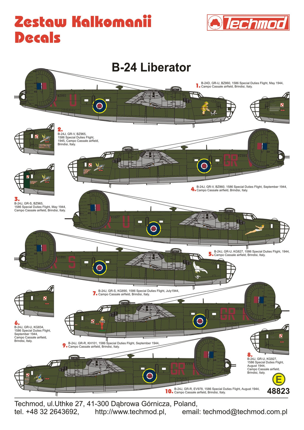 Techmod TM48823 1:48 Consolidated B-24D/B-24J Liberator