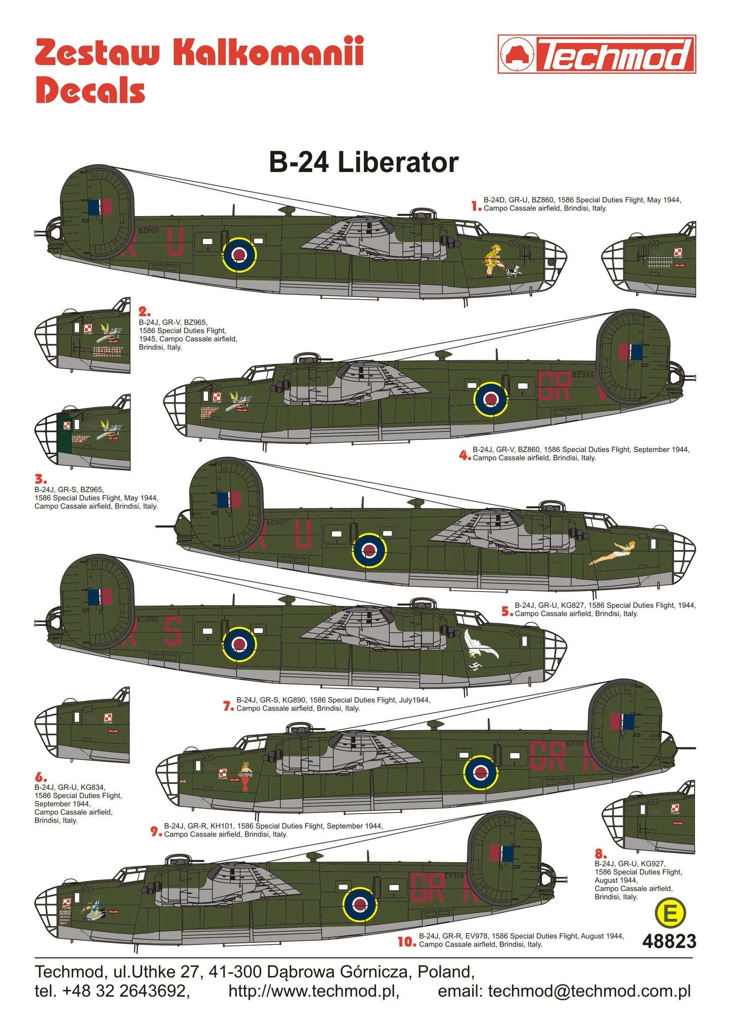 Techmod TM48823 1:48 Consolidated B-24D/B-24J Liberator