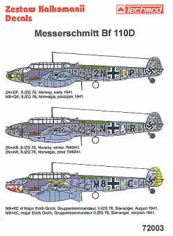 Techmod TM72003 1:72 Messerschmitt Bf-110D