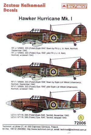 Techmod TM72006 1:72 Hawker Hurricane Mk.I