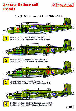 Techmod TM72015 1:72 North-American B-25C Mitchell III