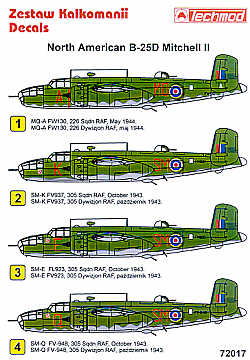 Techmod TM72017 1:72 North-American B-25D Mitchell