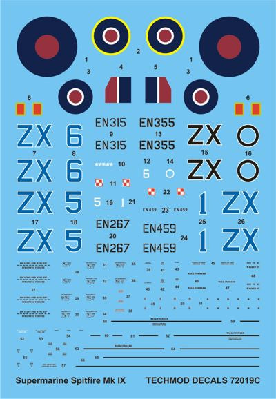 Techmod TM72019 1:72 Supermarine Spitfire Mk.IXc