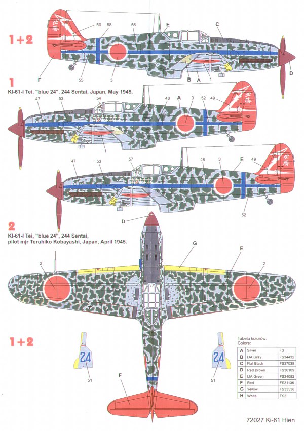Techmod TM72027 1:72 Kawasaki Ki-61-I Hien 'Tony'
