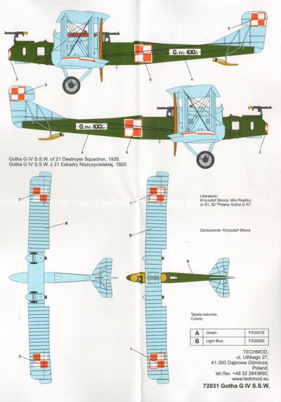 Techmod TM72031CT 1:72 Gotha G.IV S.S.W