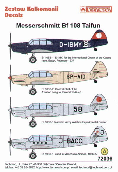 Techmod TM72036 1:72 Messerschmitt Bf-108B Taifun Part 2.