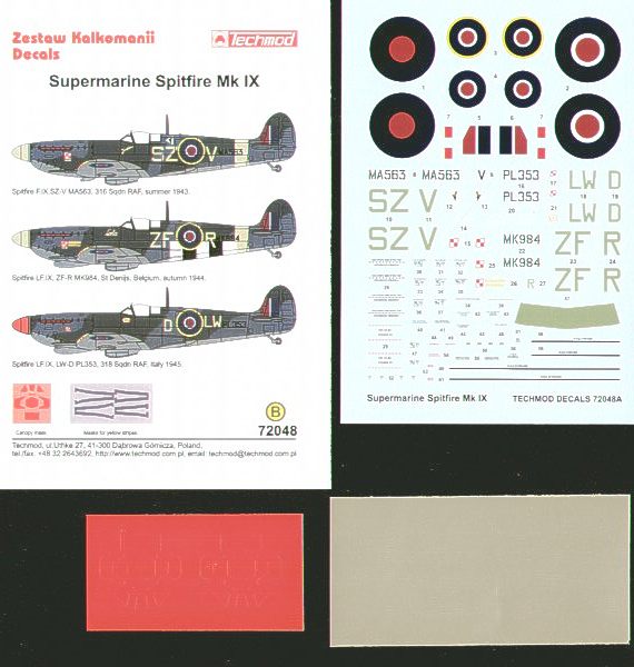 Techmod TM72048 1:72 Supermarine Spitfire Mk.IX
