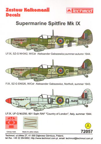 Techmod TM72057 1:72 Supermarine Spitfire Mk.IX