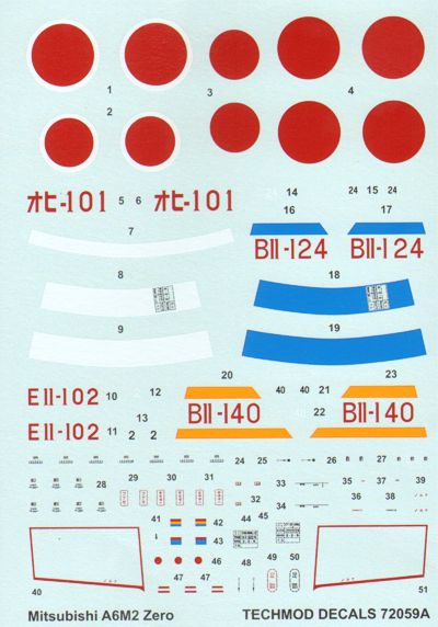 Techmod TM72059 1:72 Mitsubishi A6M2 Zero
