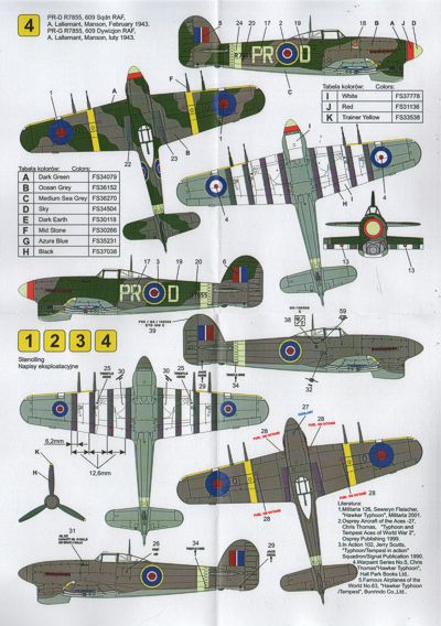 Techmod TM72061 1:72 Hawker Typhoon Mk.Ib HN-N EK139, 175 Sqdn RAF, Spring 1943