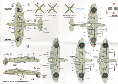 Techmod TM72062 1:72 Supermarine Spitfire Stencil Data for two aircraft
