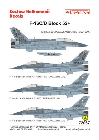 Techmod TM72067 1:72 Lockheed-Martin F-16C/F-16D