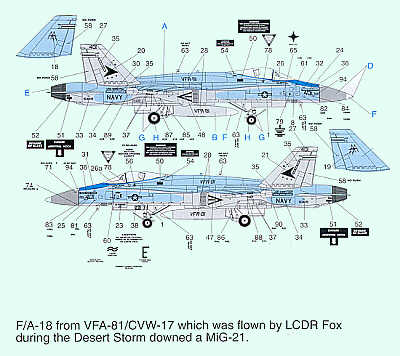 Techmod TM72076 1:72 McDonnell-Douglas F/A-18A Hornet