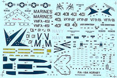 Techmod TM72076 1:72 McDonnell-Douglas F/A-18A Hornet