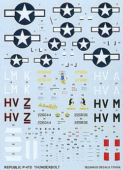 Techmod TM72105 1:72 Republic P-47D Thunderbolt 'Razorback'