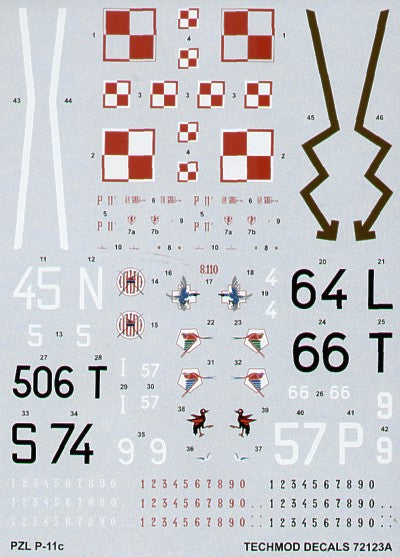 Techmod TM72123 1:72 PZL P.11c