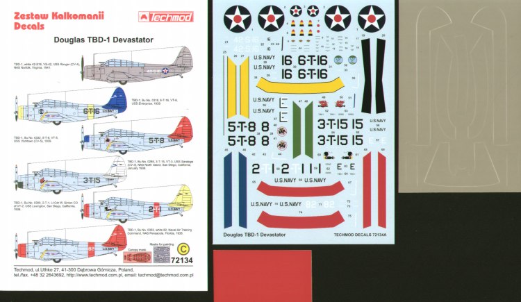 Techmod TM72134 1:72 Douglas TBD-1 'Devastator' Pre War