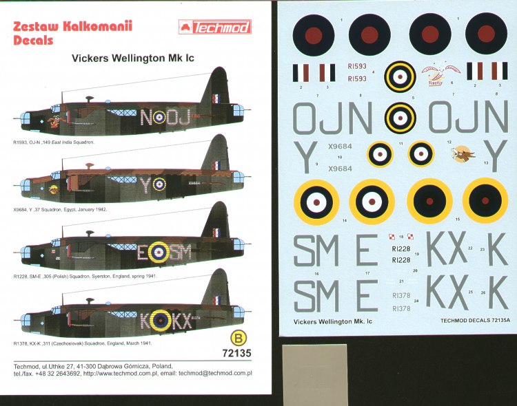 Techmod TM72135 1:72 Vickers Wellington Mk.Ic
