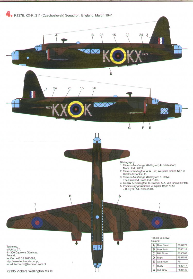 Techmod TM72135 1:72 Vickers Wellington Mk.Ic