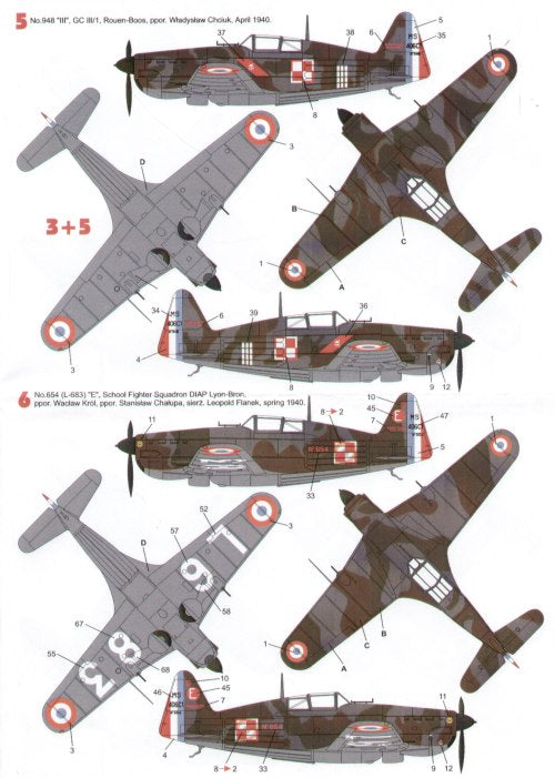 Techmod TM72137 MS.406C1 Armee de l'Air Polish Pilots 1:72