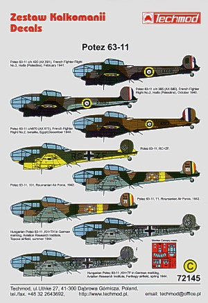 Techmod TM72145 1:72 Potez 63-11