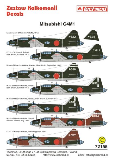 Techmod TM72155 1:72 Mitsubishi G4M1 'Betty' Pt 2