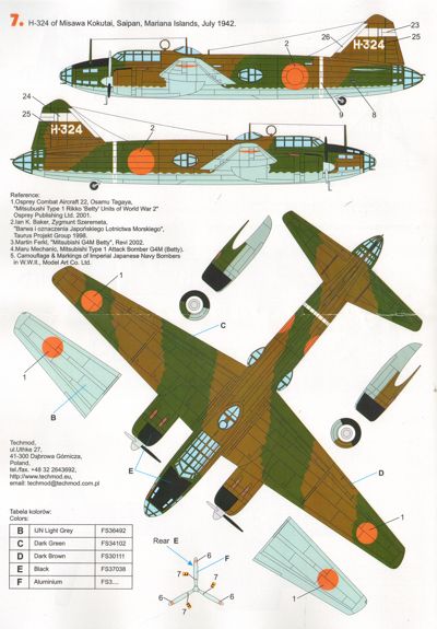 Techmod TM72155 1:72 Mitsubishi G4M1 'Betty' Pt 2