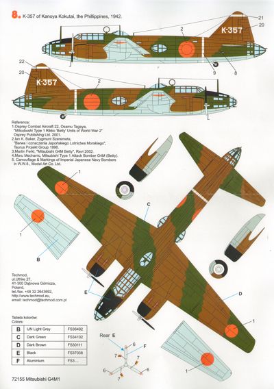 Techmod TM72155 1:72 Mitsubishi G4M1 'Betty' Pt 2