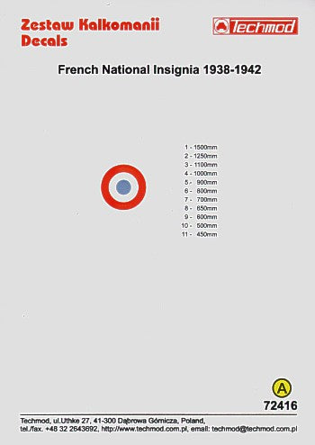 Techmod TM72416 1:72 French National Insignia