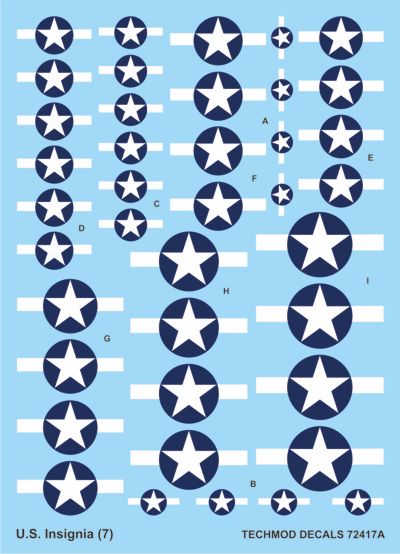Techmod TM72417 1:72 U.S.National Insignia 1943-1945