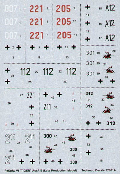 Techmod TM72801 1:72 Pz.Kpfw.VI Tiger Ausf.E Late Production models