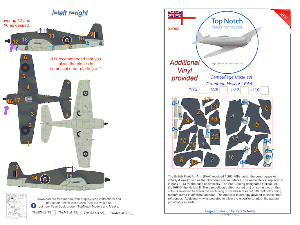 TopNotch TNM24-M172 1:24 Grumman F6F-5 Hellcat