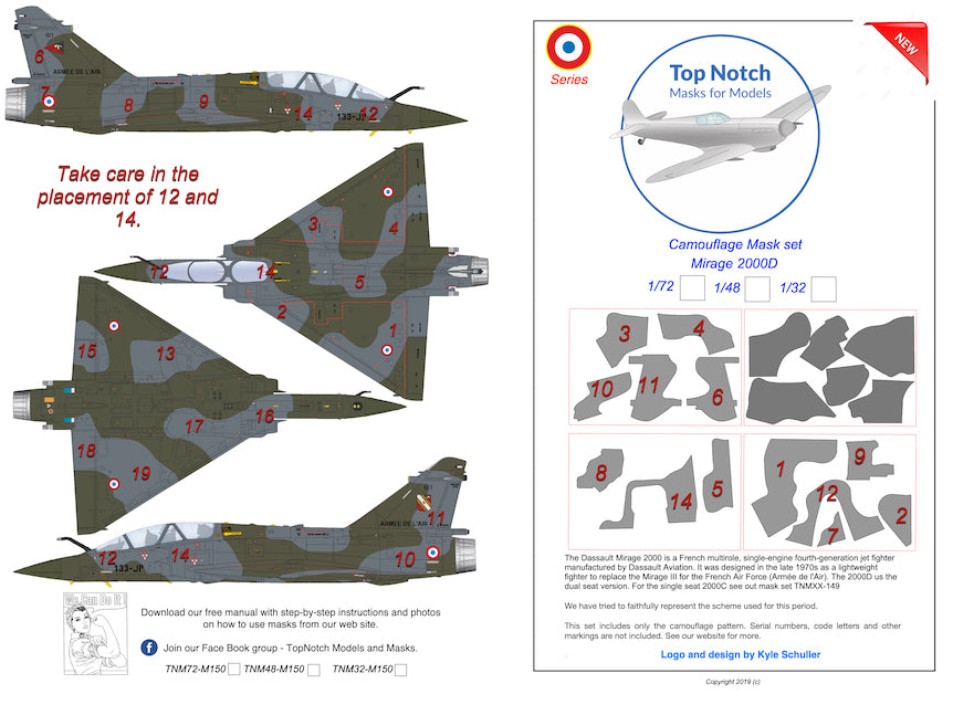 TopNotch TNM32-M150 1:32 Dassault_Mirage 2000D series Kits Kitty Hawk