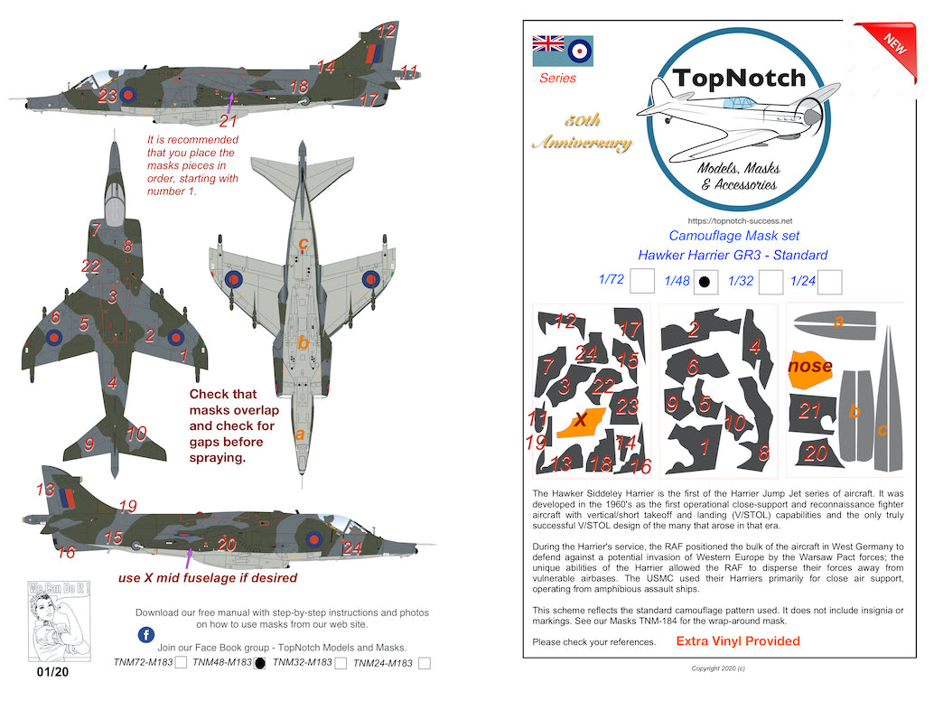 TopNotch TNM32-M183 1:32 BAe Harrier GR.1/GR.3
