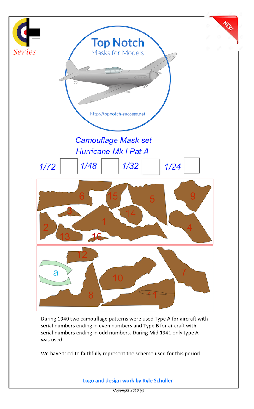 TopNotch TNM48-M010 1:48 Hawker Hurricane Mk.I Pattern