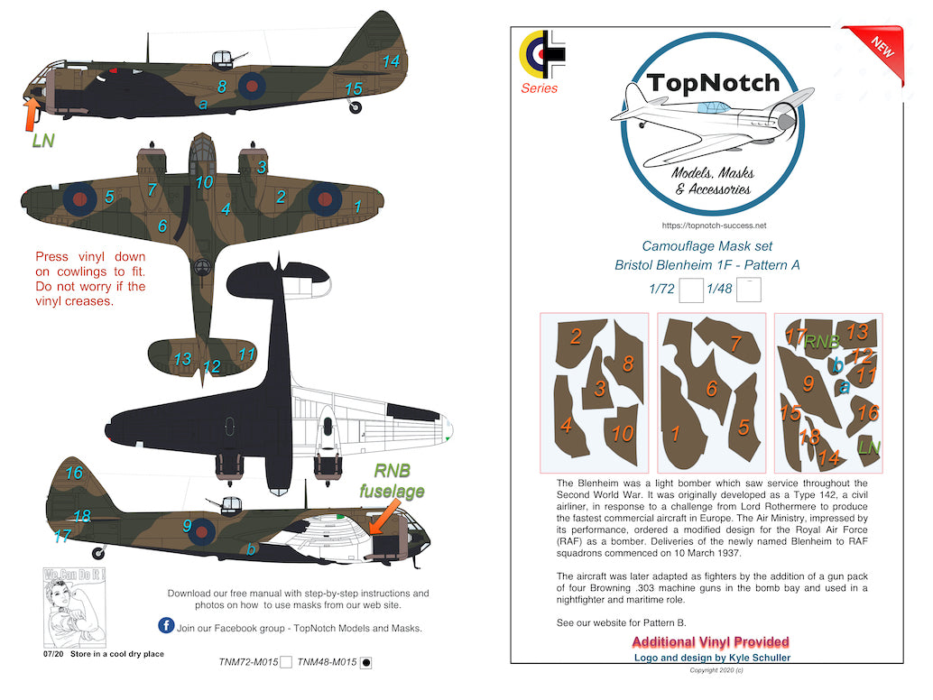 TopNotch TNM48-M015 1:48 Bristol Blenheim Mk.IF