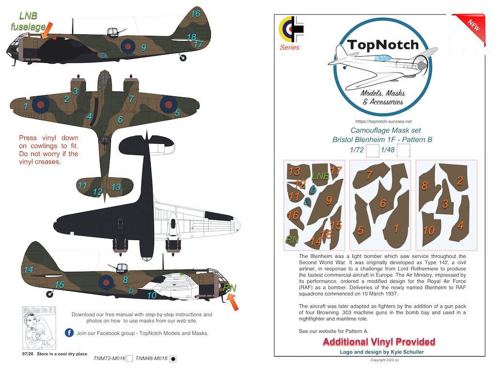 TopNotch TNM48-M016 1:48 Bristol Blenheim Mk.IF