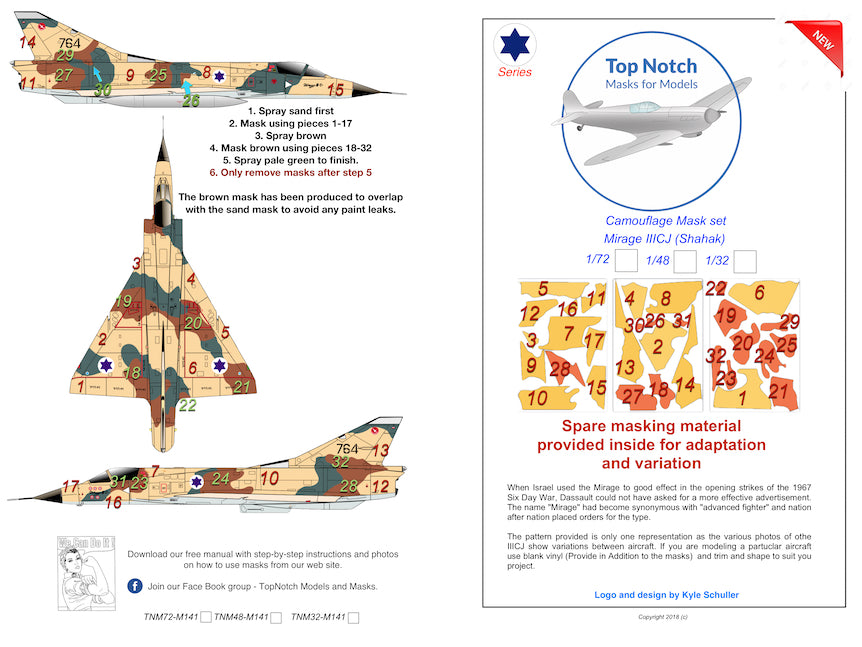 TopNotch TNM48-M141 1:48 Dassault_Mirage IIICJ IAF