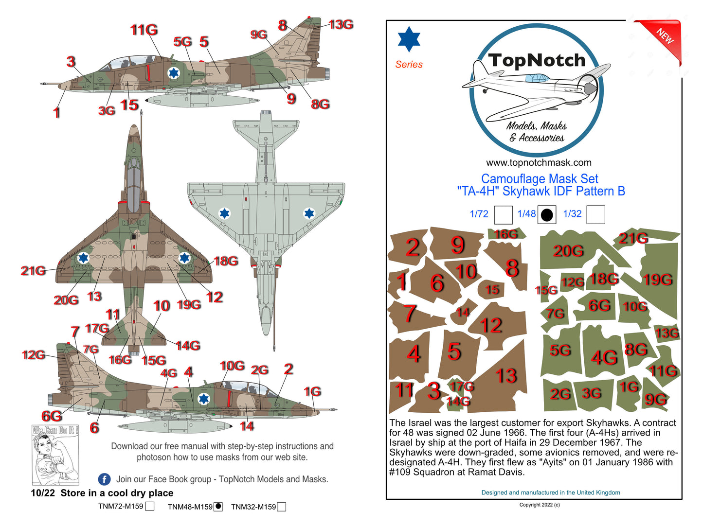 TopNotch TNM48-M159 1:48 Douglas TA-4H Skyhawk IDF Pattern B