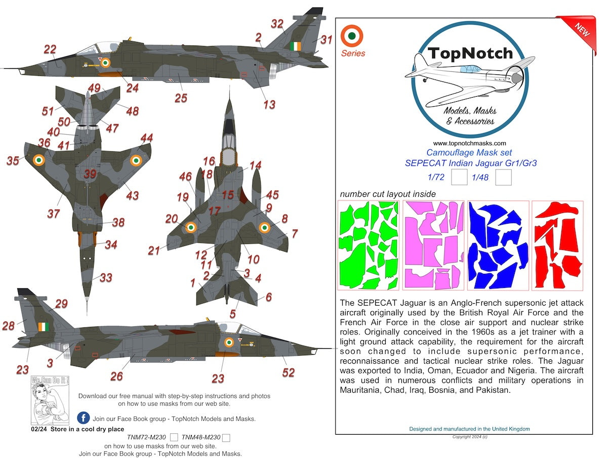 TopNotch TNM48-M230 1:48 Indian Sepecat Jaguar Gr.1/Gr.3