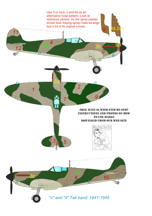 TopNotch TNM72-M050 1:72 Supermarine Spitfire Mk.I to Mk.V Pattern