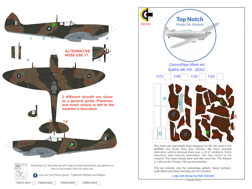 TopNotch TNM72-M054 1:72 Supermarine Spitfire Mk.VIII