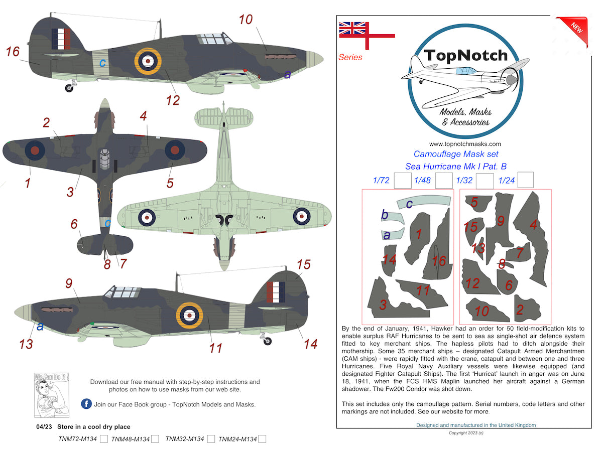 TopNotch TNM72-M134 1:72 Hawker Sea Hurricane