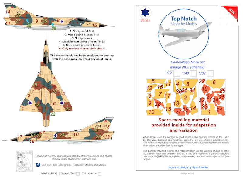 TopNotch TNM72-M141 1:72 Dassault_Mirage IIICJ IAF
