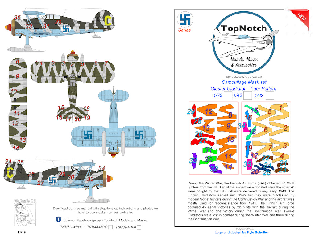 TopNotch TNM72-M180 1:72 Gloster Gladiator Mk.I/Mk.II Tiger