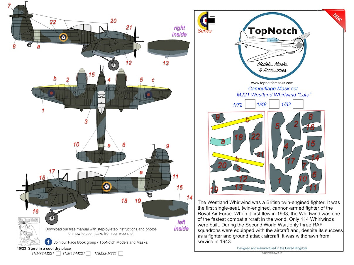 TopNotch TNM72-M221 1:72 Westland Whirlwind Late