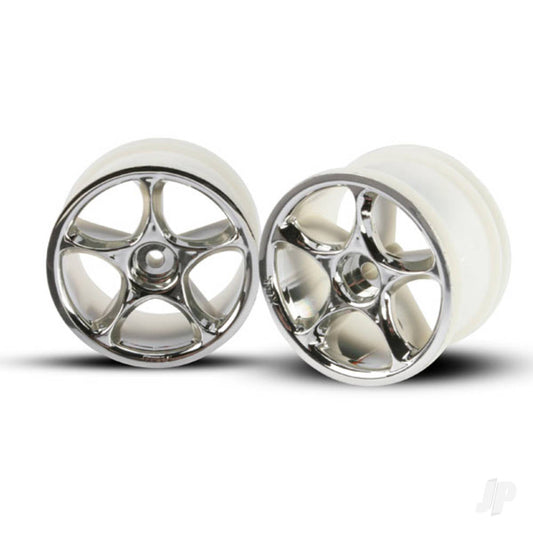 Traxxas Wheels, Tracer 2.2" (chrome) (2) (Bandit rear) 2472