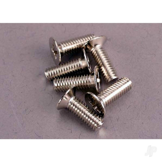 Traxxas Screws, 4x12mm countersunk machine (100-degree) (6 pcs) 2548